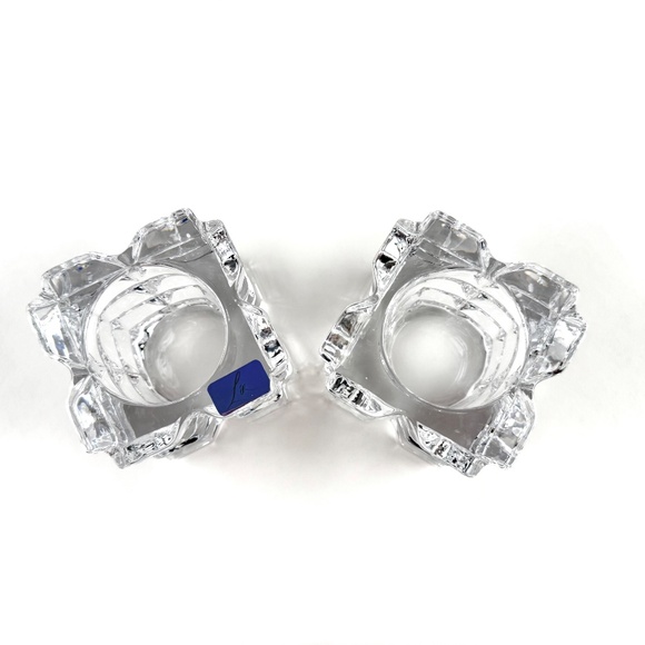 Pair of square glass votive candle holders. 3" x 3". Approx. 2.75" H. LiR - Picture 2 of 8